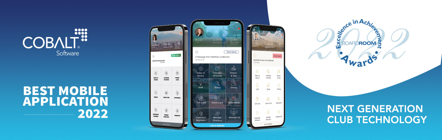 Cobalt Software Wins Award for Best Mobile App for Private Clubs